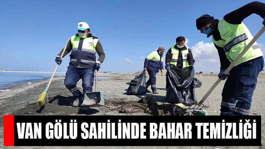 Van Gölü sahilinde bahar temizliği