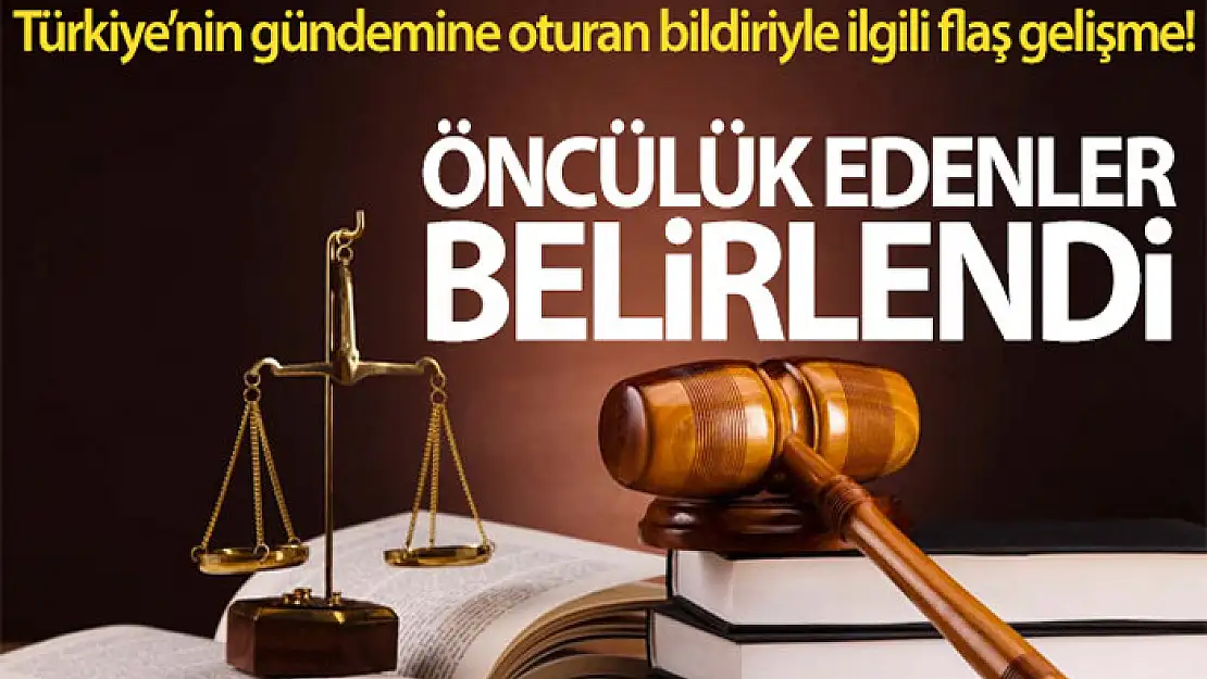 Bildirinin organizasyonuna öncülük eden kişiler tespit edildi