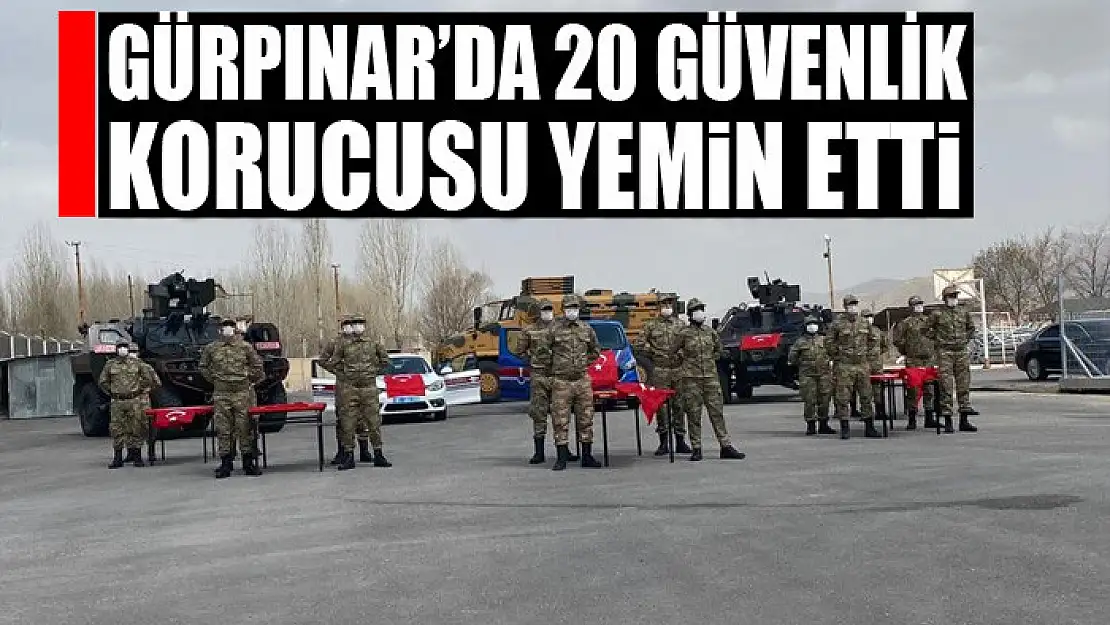 Gürpınar'da 20 güvenlik korucusu yemin etti