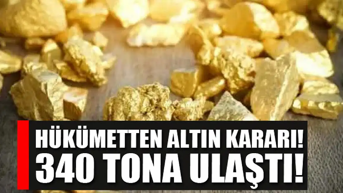 Hükümetten altın kararı! 340 tona ulaştı!