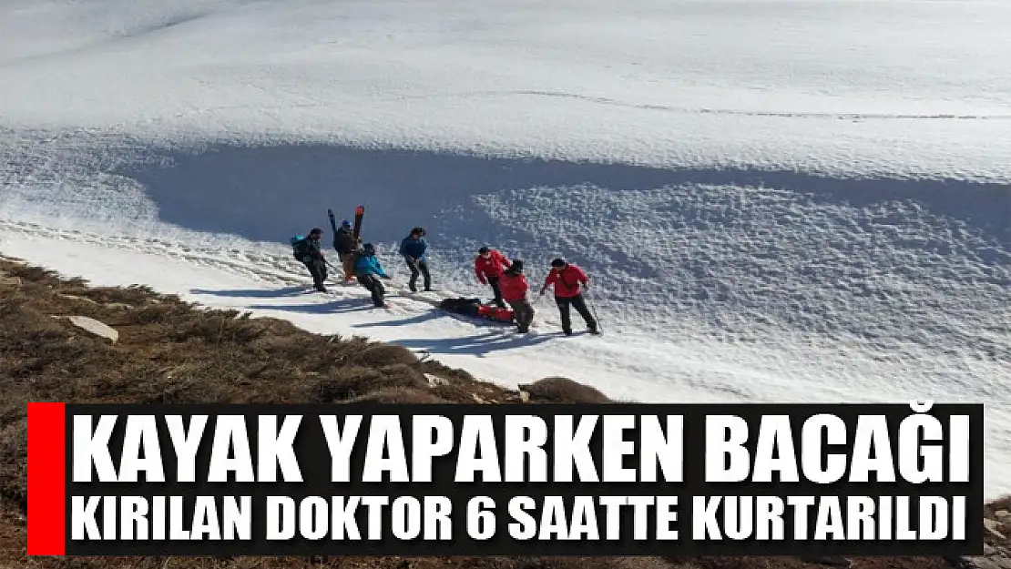 Kayak yaparken bacağı kırılan doktor 6 saatte kurtarıldı