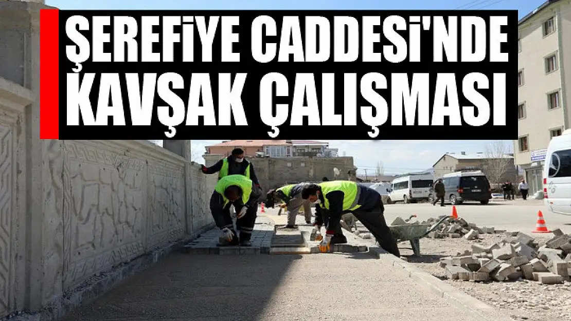 Şerefiye Caddesi'nde kavşak çalışması