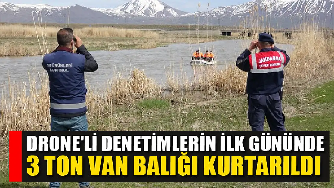 Drone'li denetimlerin ilk gününde 3 ton inci kefali kurtarıldı