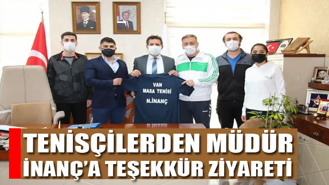 Tenisçilerden Müdür İnanç'a teşekkür ziyareti