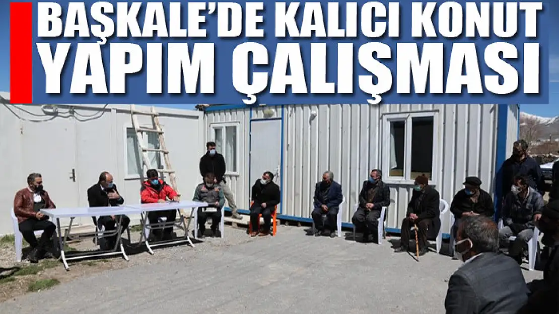 Başkale'de kalıcı konut yapım çalışması