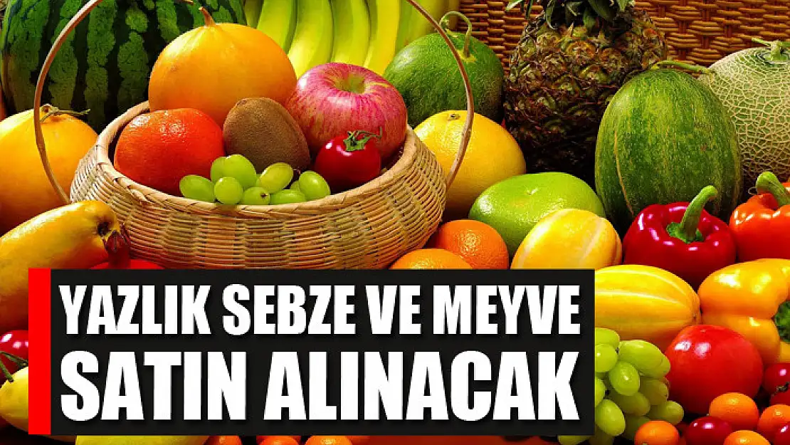 Yazlık sebze ve meyve satın alınacak