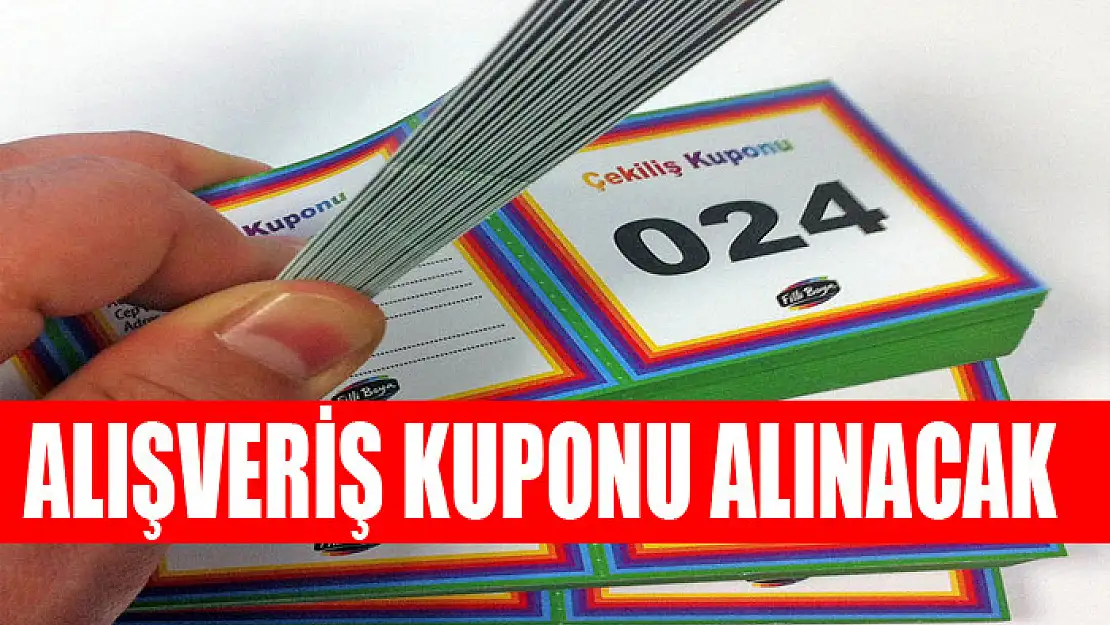 Alışveriş kuponu alınacak