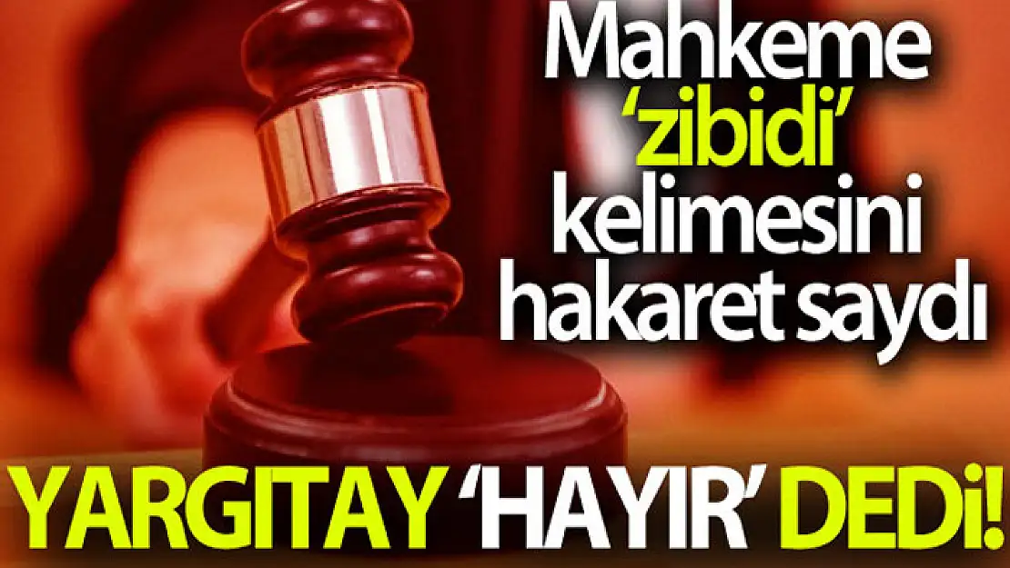 Mahkeme 'zibidi' kelimesini hakaret saydı, Yargıtay 'hayır' dedi