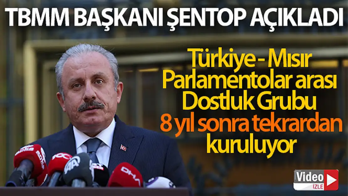 TBMM Başkanı Şentop: 'Mısır ve Libya ile Dostluk Grubu kurulması önemli'