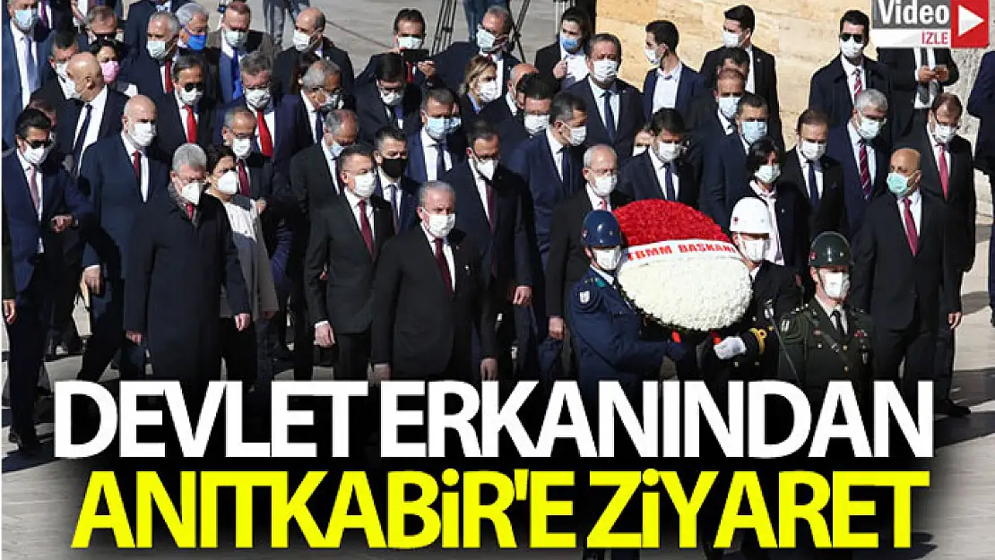 Devlet erkanından Anıtkabir'e ziyaret