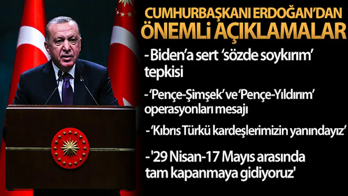 Cumhurbaşkanı Erdoğan'dan kabine sonrası önemli açıklamalar