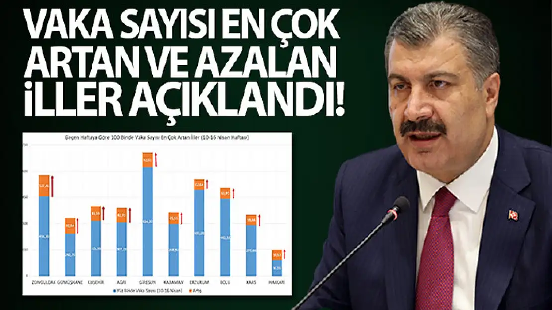 Bakan Koca vaka sayısı en çok artan illeri paylaştı