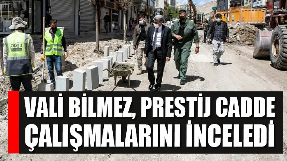 Vali Bilmez, prestij cadde çalışmalarını inceledi