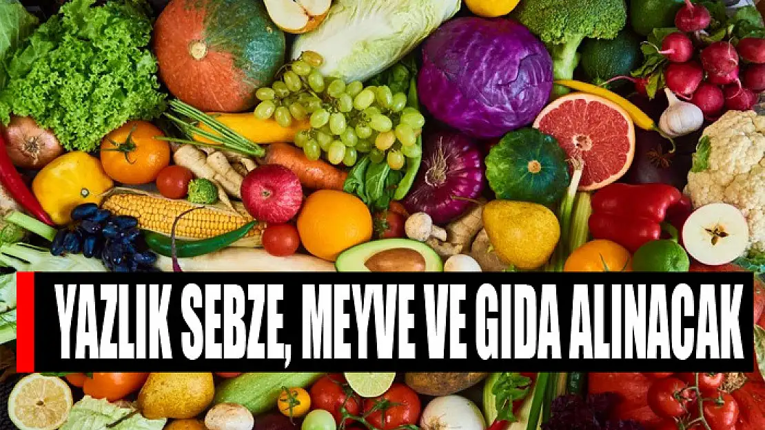 Yazlık sebze, meyve ve gıda alınacak