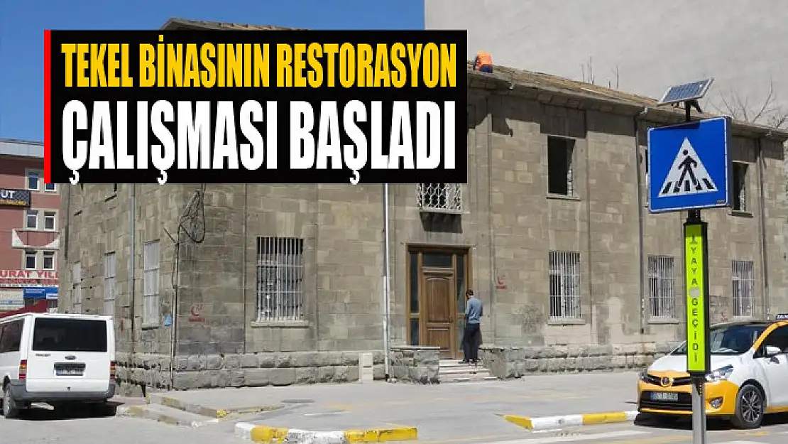 Tarihi Tekel binasının restorasyon çalışması başladı