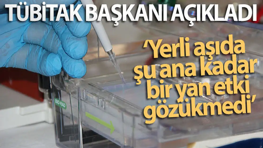 TÜBİTAK Başkanı Prof. Dr. Hasan Mandal: 'Yerli aşıda şu ana kadar bir yan etki gözükmedi'