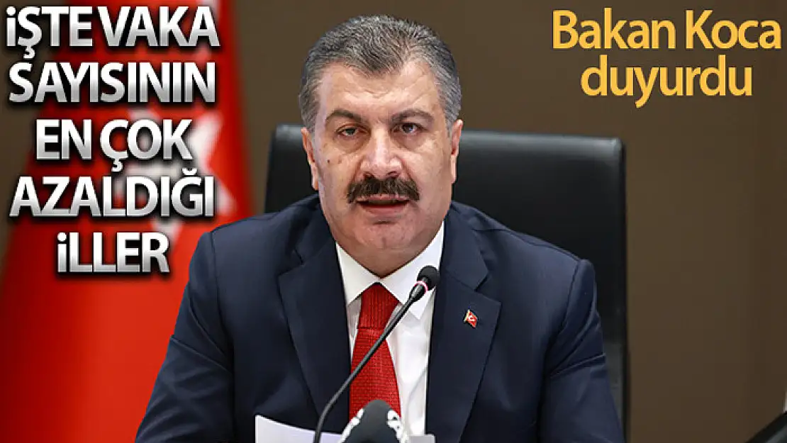 Bakan Koca, vaka sayısının en çok azaldığı illeri açıkladı