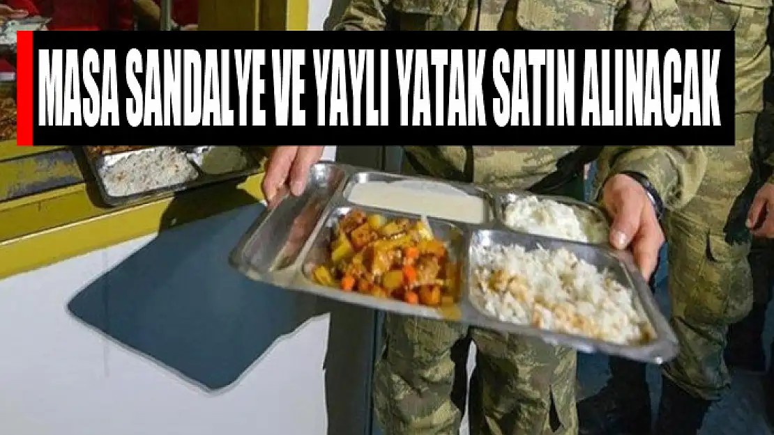 Masa sandalye ve yaylı yatak satın alınacak