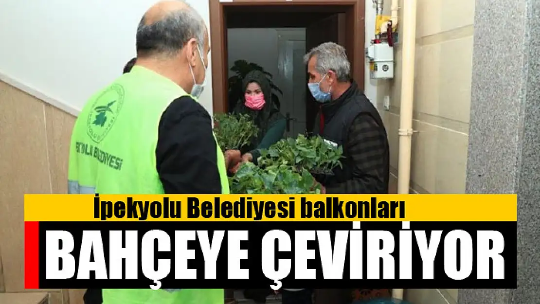 İpekyolu Belediyesi balkonları bahçeye çeviriyor