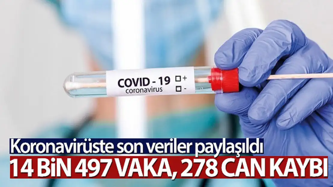 Türkiye'de son 24 saatte 14.497 koronavirüs vakası tespit edildi