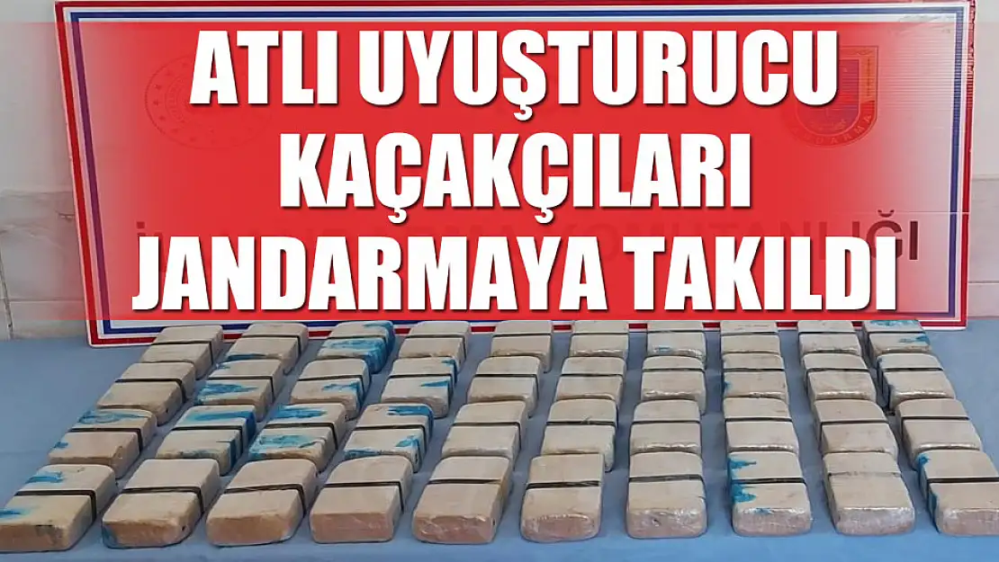 Atlı uyuşturucu kaçakçıları jandarmaya takıldı