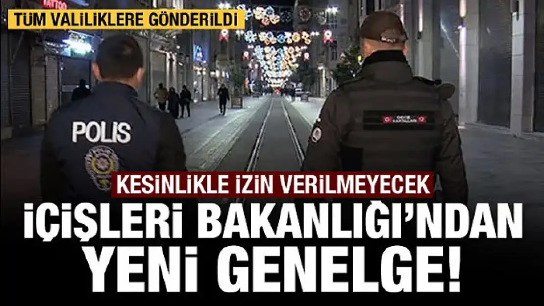 İçişleri Bakanlığı'ndan şampiyonluk kutlamalarına ilişkin genelge