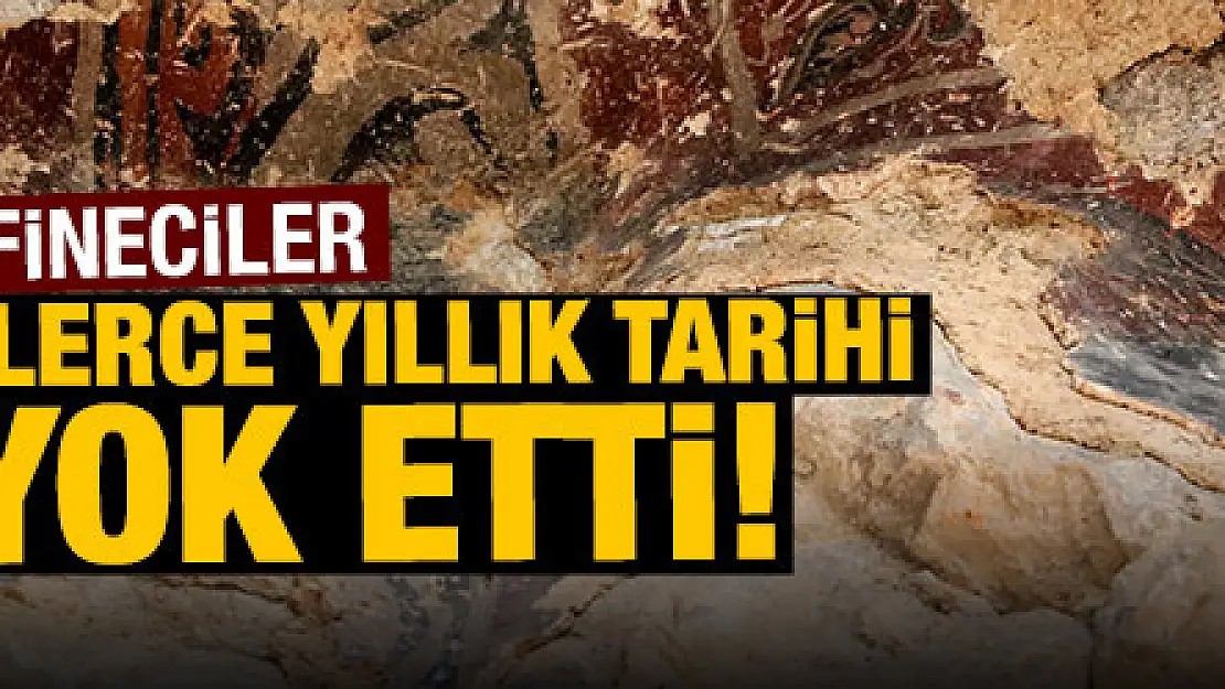 Binlerce yıllık mağaranın tarihini defineciler talan etti!