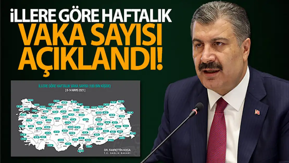 Bakan Koca, illere göre haftalık vaka sayısını açıkladı!