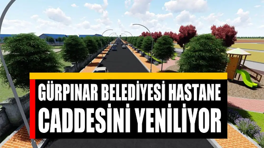 Gürpınar Belediyesi hastane caddesini yeniliyor