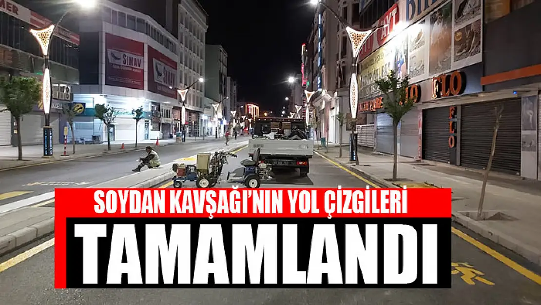 SOYDAN KAVŞAĞI'NIN YOL ÇİZGİLERİ TAMAMLANDI