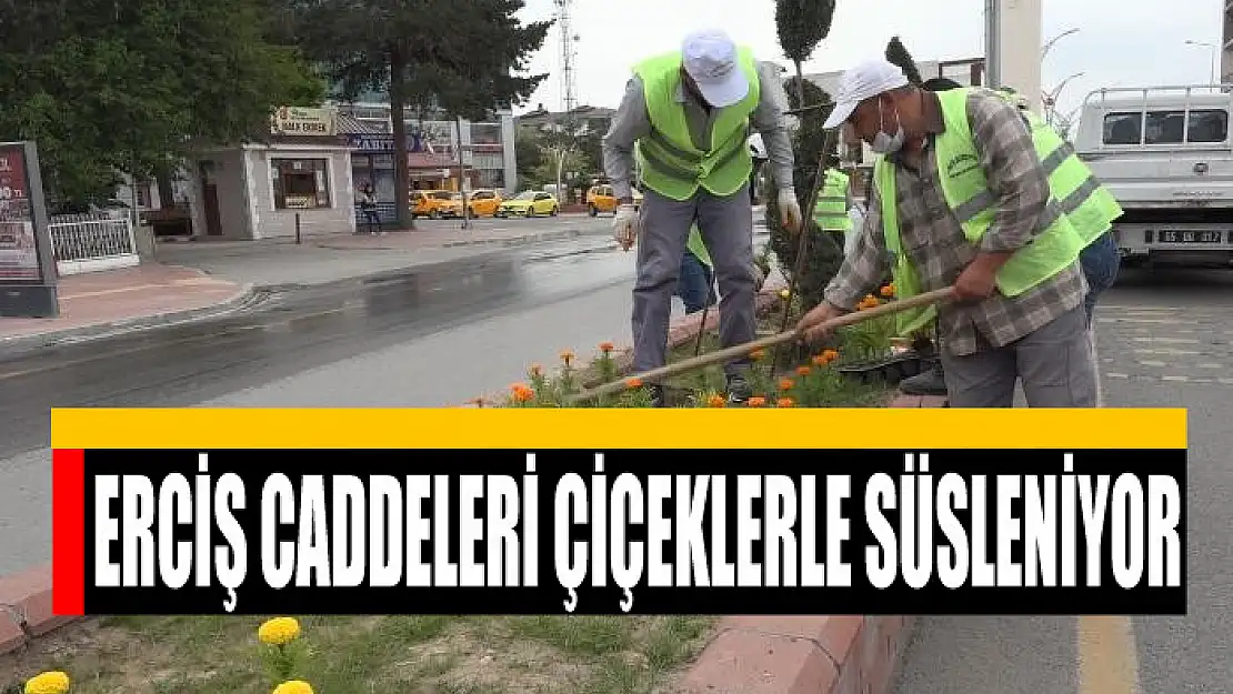 Erciş Caddeleri çiçeklerle süsleniyor