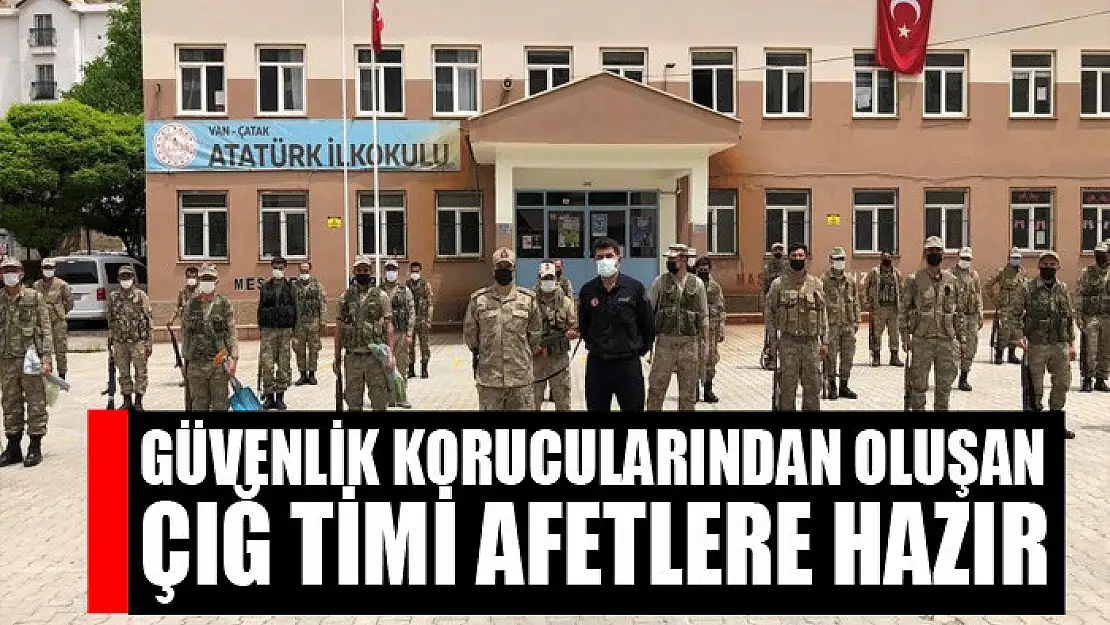 Güvenlik korucularından oluşan çığ timi afetlere hazır