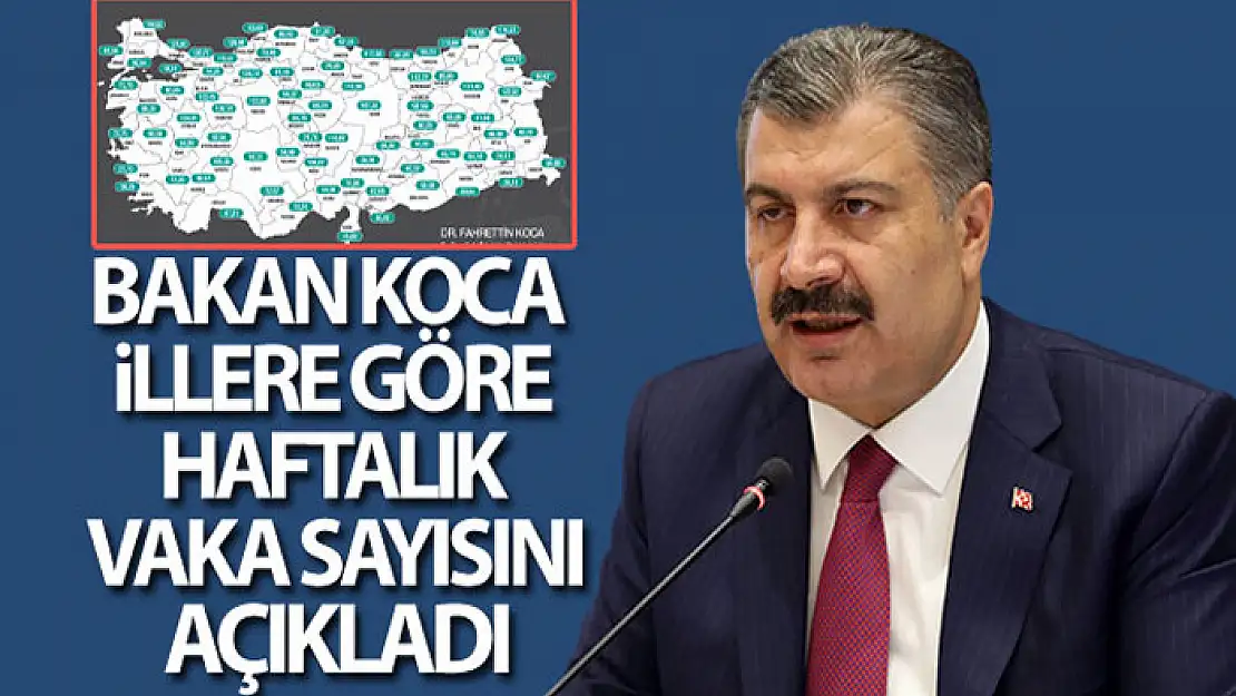 Bakan Koca, illere göre haftalık koronavirüs vaka sayısını açıkladı