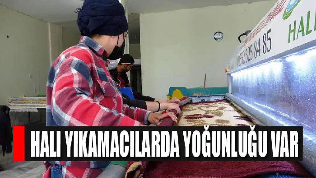 Halı yıkamacılarda yoğunluğu var