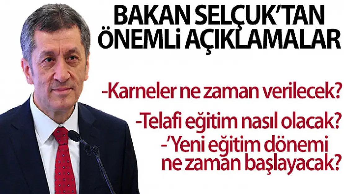 Bakan Selçuk'tan önemli açıklamalar! Telafi eğitim nasıl olacak?