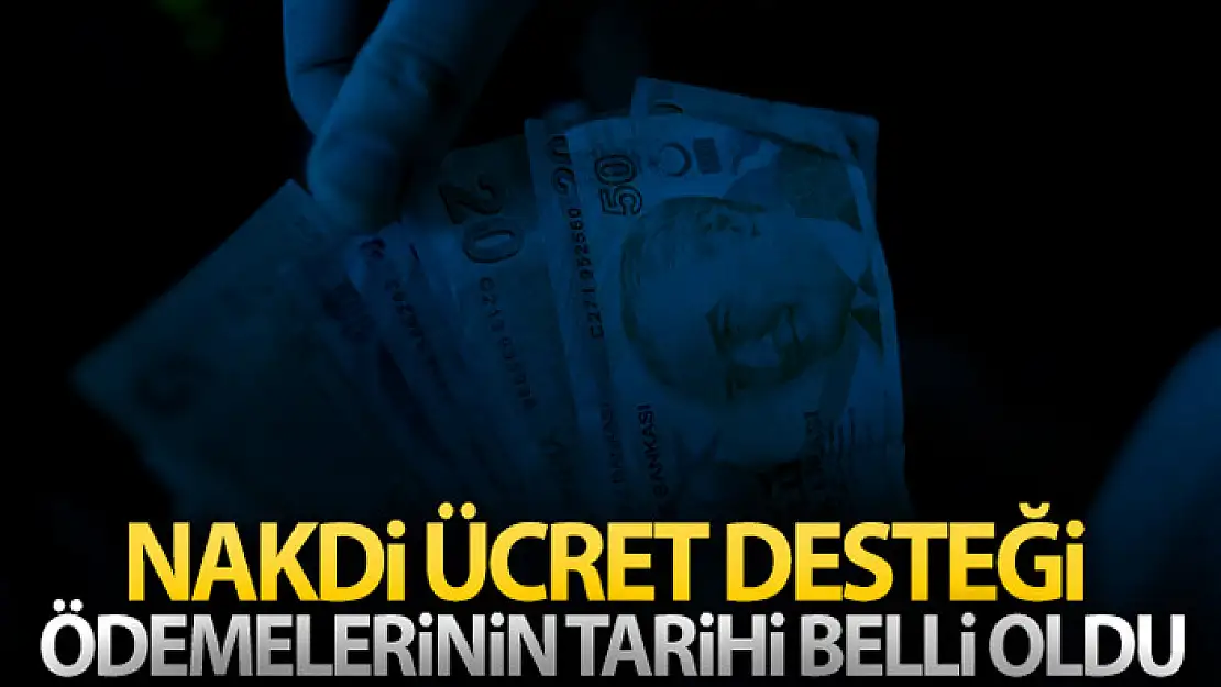 Nakdi ücret desteği ödemelerinin tarihi belli oldu