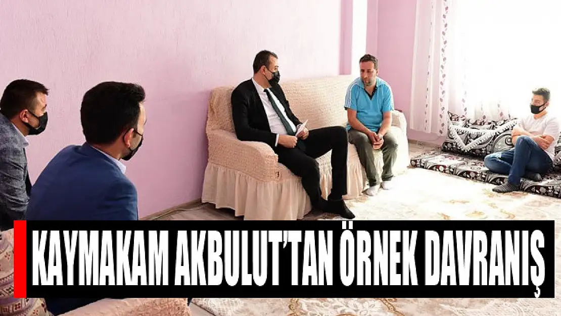 Kaymakam Akbulut'tan örnek davranış