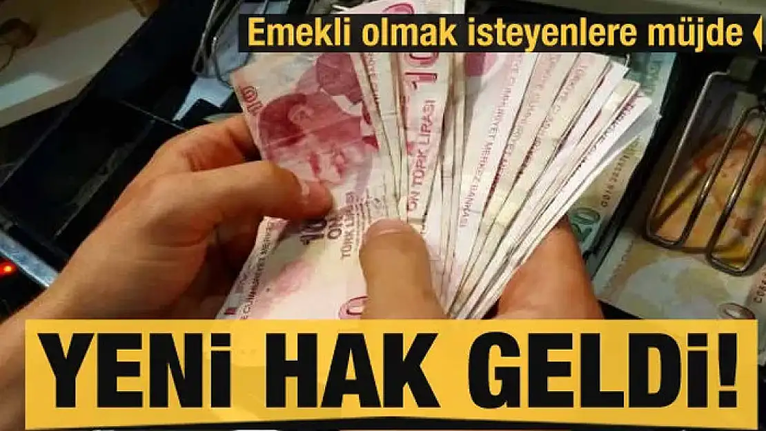 Emekli olmak isteyenlere müjde: Yeni hak geldi!