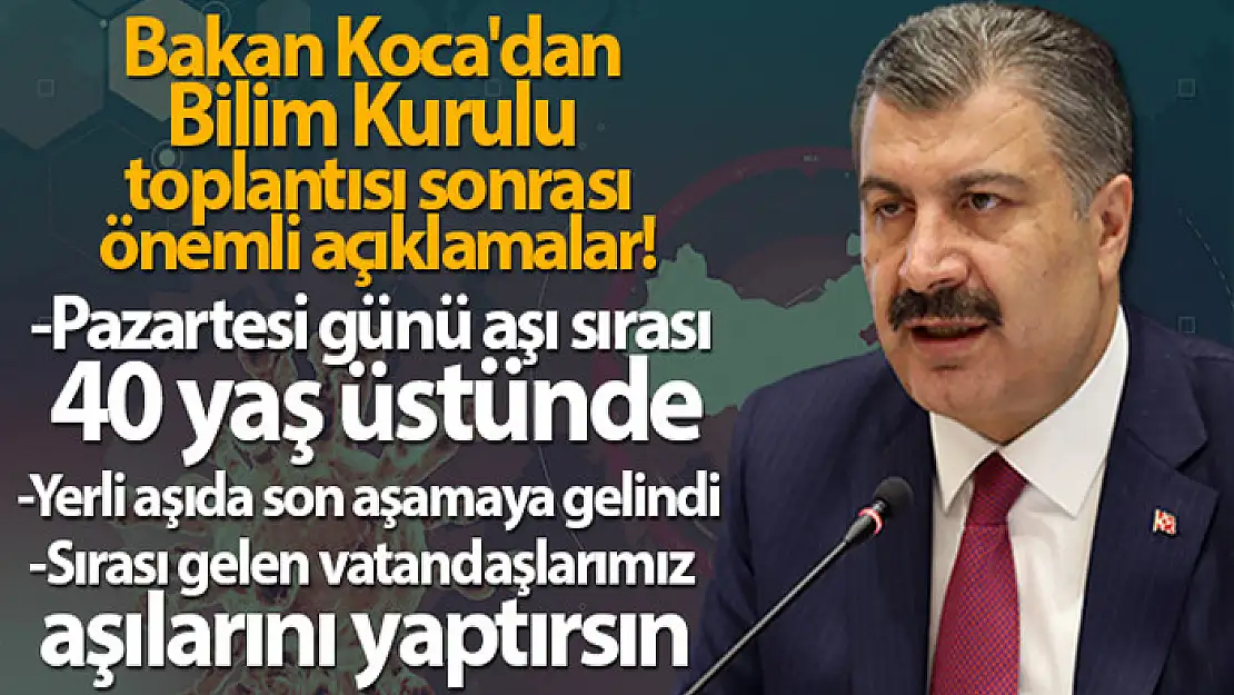 Bakan Koca: 'Çok yakında salgın haberlerinden kurtulacağız'