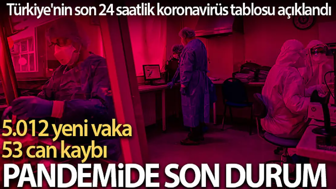 Son 24 saatte korona virüsten 53 kişi hayatını kaybetti