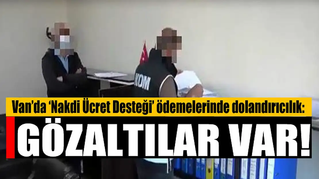 Van'da Nakdi Ücret Desteğİ ödemelerinde dolandırıcılık: 30 gözaltı