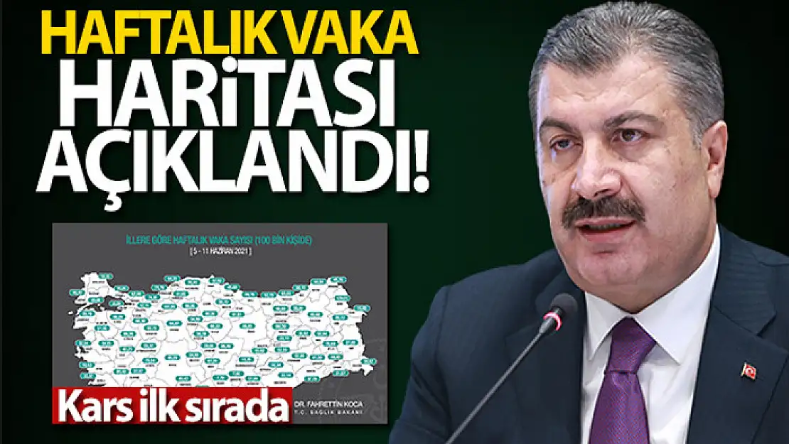 Haftalık vaka haritası açıklandı!