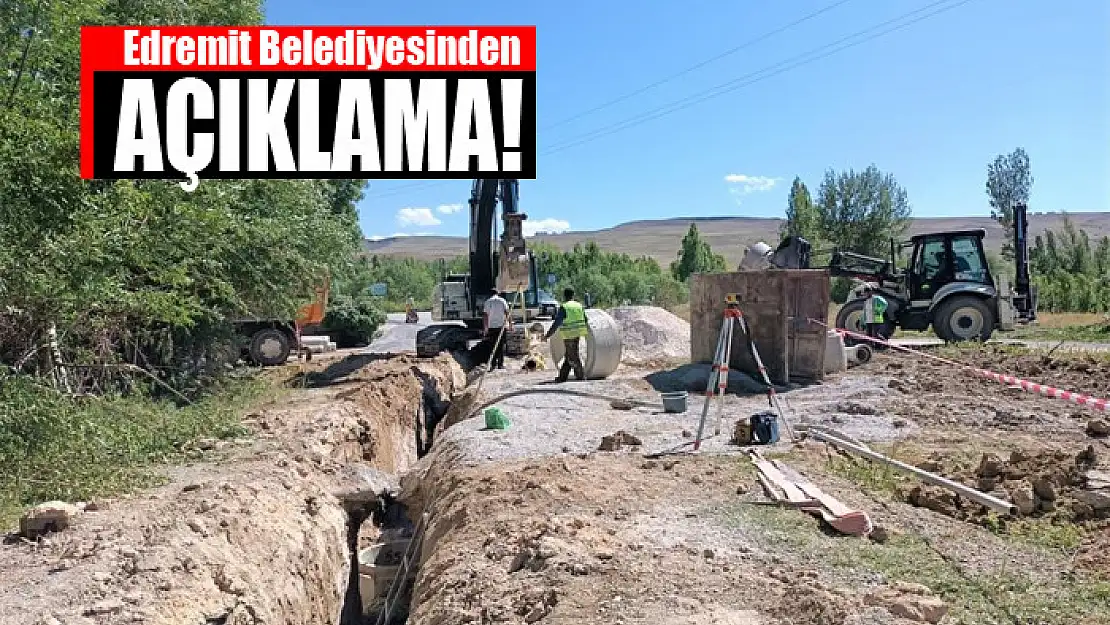 Edremit Belediyesinden açıklama