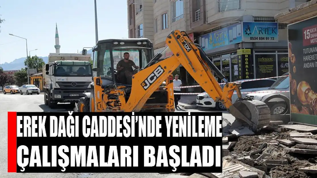 Erek Dağı Caddesi'nde yenileme çalışmaları başladı