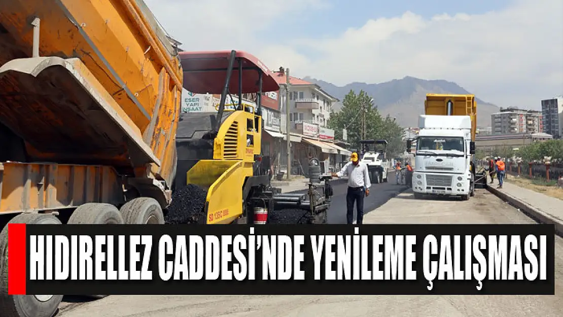 HIDIRELLEZ CADDESİ'NDE YENİLEME ÇALIŞMASI