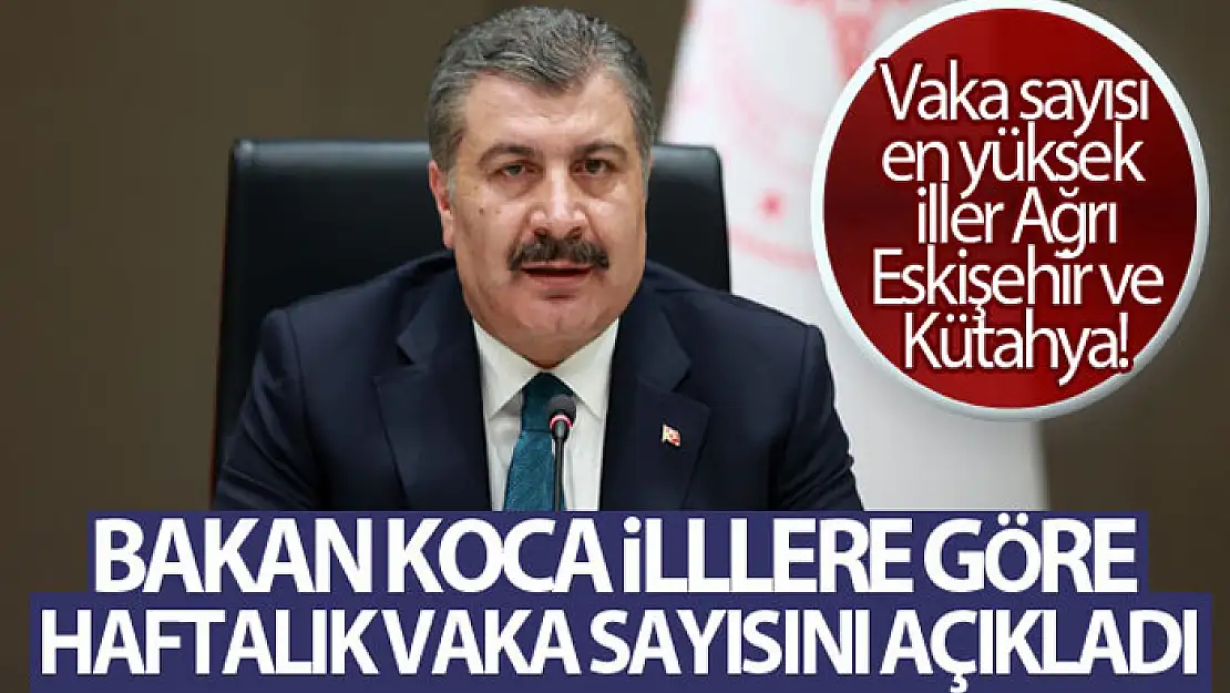 Bakan Koca illere göre haftalık vaka haritasını açıkladı