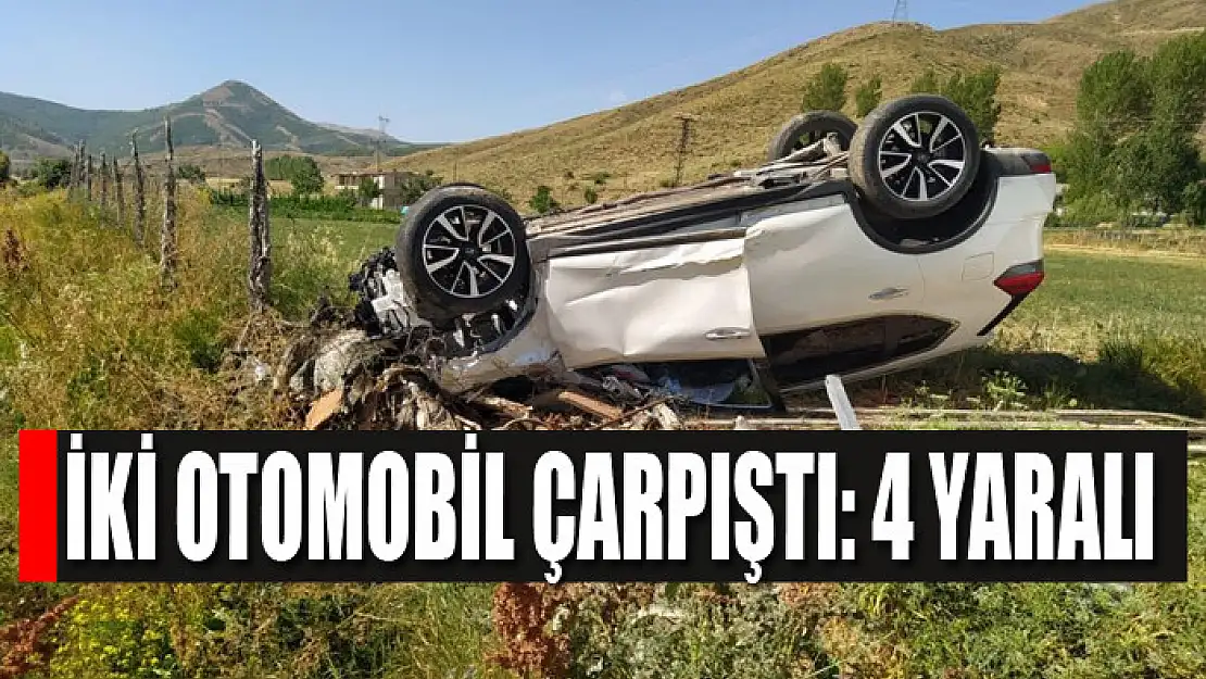 İki otomobil çarpıştı: 4 yaralı