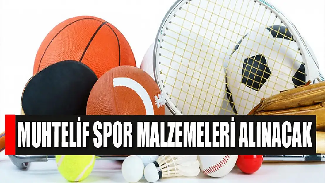 Muhtelif spor malzemeleri alınacak