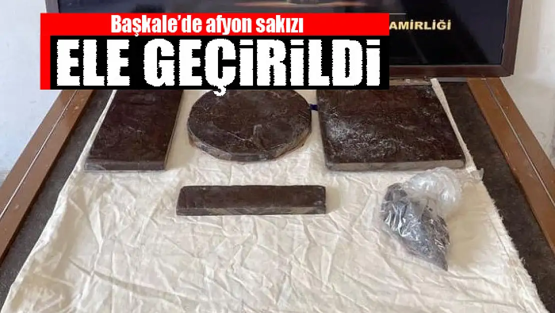 Başkale'de afyon sakızı ele geçirildi