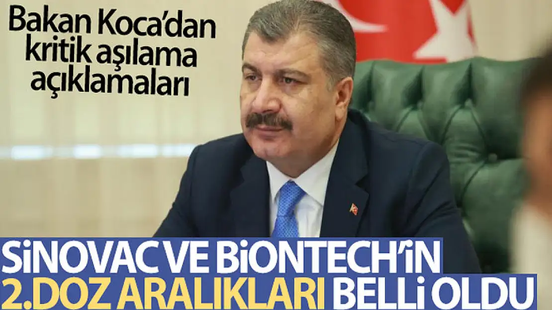 Bakan Koca'dan aşılama çalışmalarına yönelik kritik açıklamalar